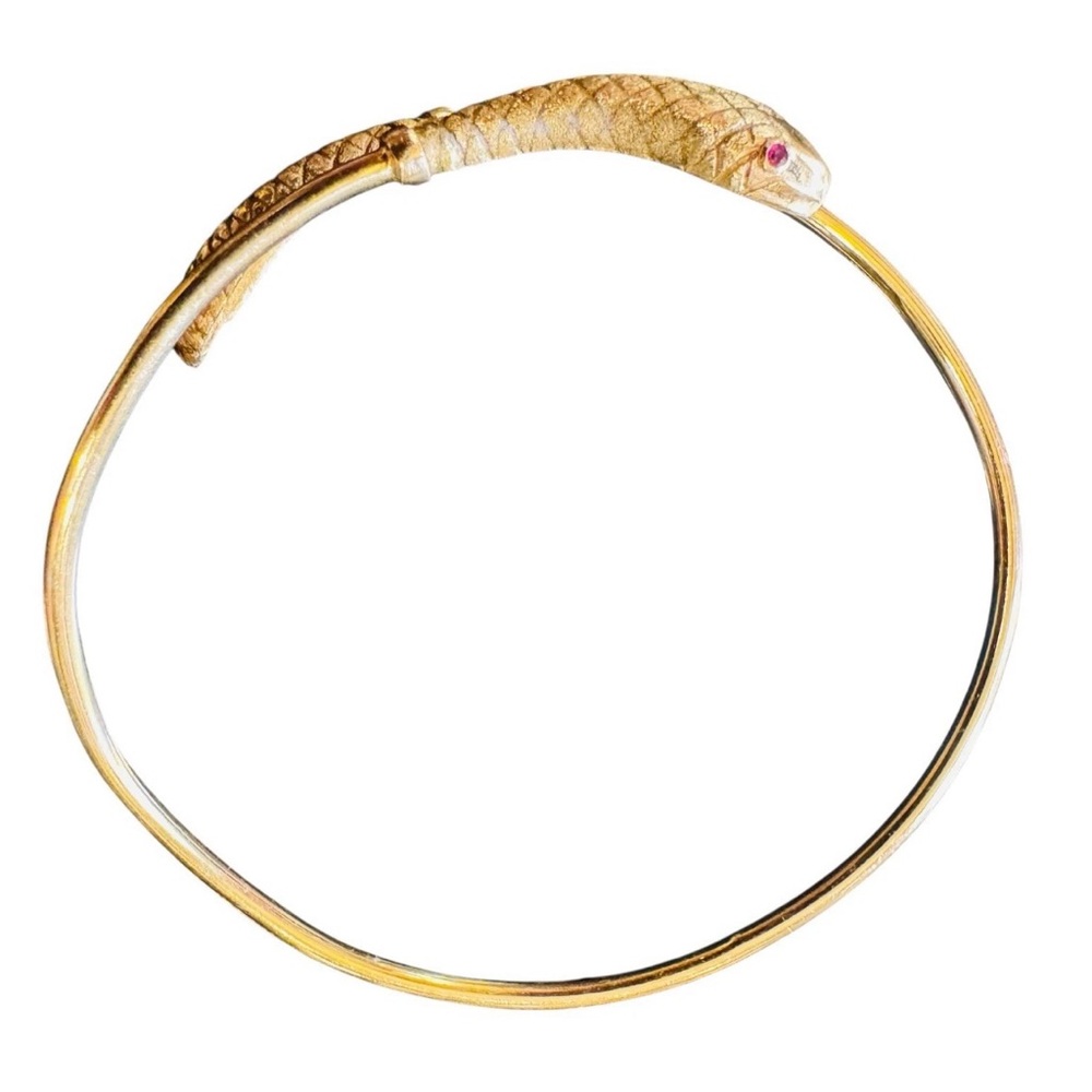 Antique 9k Gold Snake Bracelet